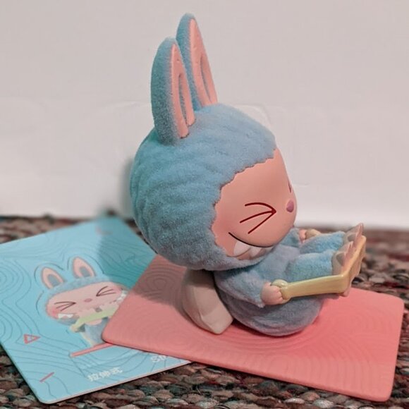 POP MART Labubu THE MONSTERS Lazy Yoga Series Figures  "Stretch Out" - Picture 5 of 7